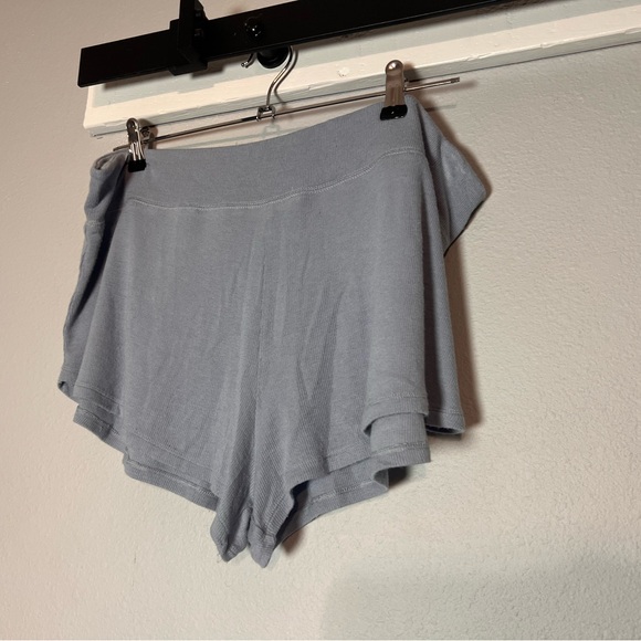 Athleta Well Rested Rib Sleep Short Size Large Blue Ribbed Soft - Picture 3 of 9